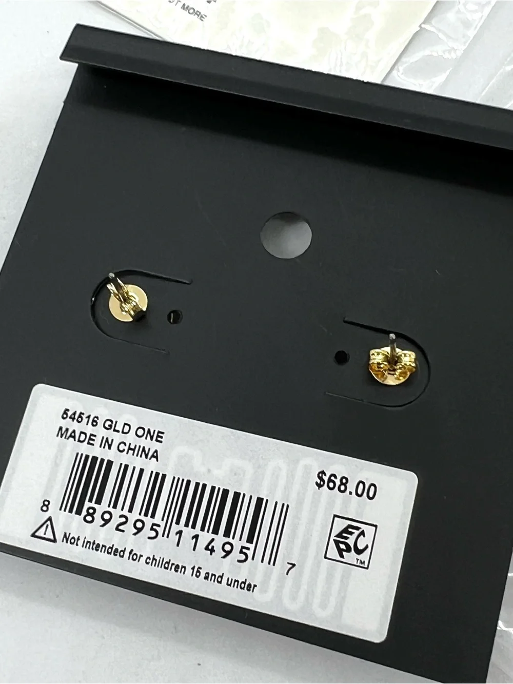 COACH NWT F54516 Gold Open Circle Pink Crystal Stud Earrings $68